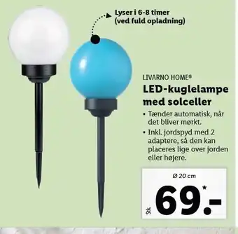 Lidl Led-kuglelampe m. solceller tilbud