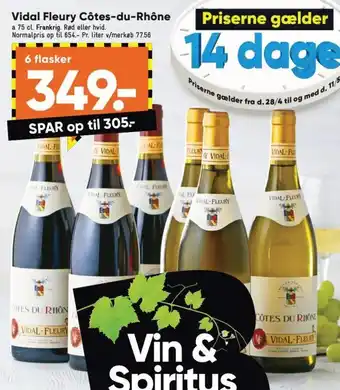 Bilka Vidal Fleury Côtes-du-Rhône a 75 cl. . tilbud