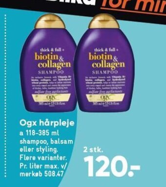Bilka Ogx hårpleje tilbud