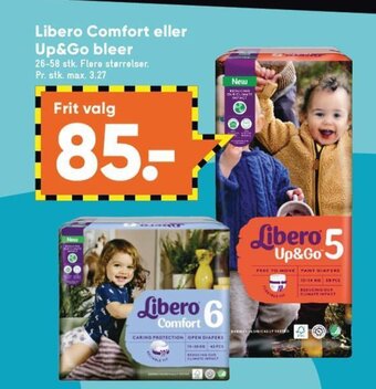 Bilka Libero Comfort eller Up&Go bleer tilbud