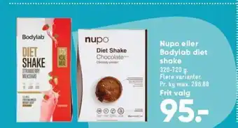 Bilka Nupo eller Bodylab diet shake tilbud