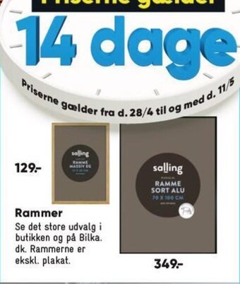 Bilka Rammer tilbud