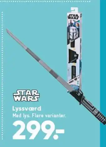STAR WARS Lyssværd Med lys.