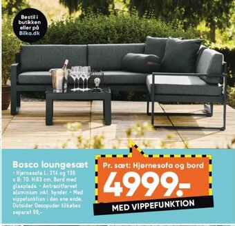 Bilka Bosco loungesæt tilbud