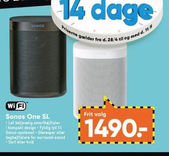 Bilka Wi Fi Sonos One SL tilbud