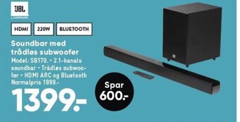 Bilka Soundbar med trådløs subwoofer tilbud
