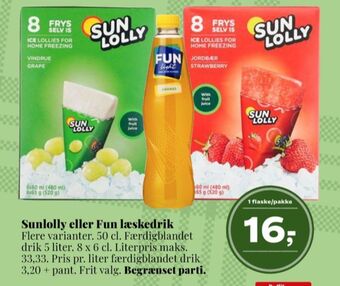 Dagli'Brugsen Sun lolly is frys selv tilbud