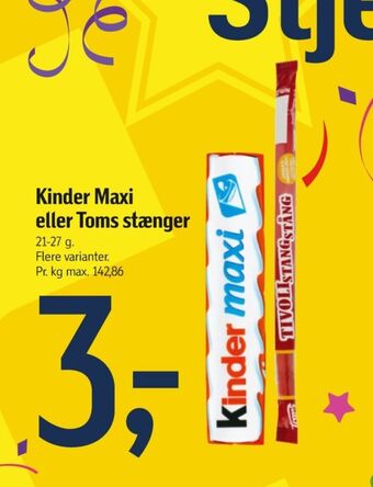 Føtex Maxi chokoladestænger tilbud