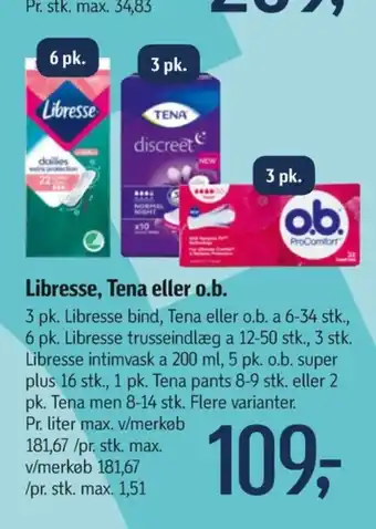 Føtex Tena bind tilbud