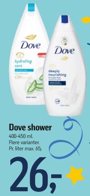 Føtex Dove bodyshampoo tilbud