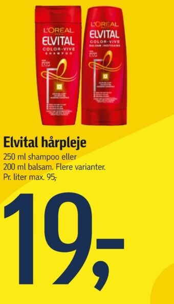 Føtex Elvital shampoo tilbud