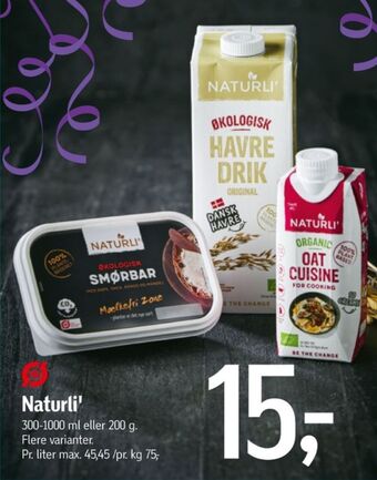 Føtex Naturli' smørbar tilbud