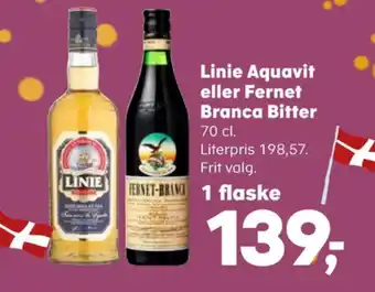 Kvickly Linie aquavit snaps tilbud
