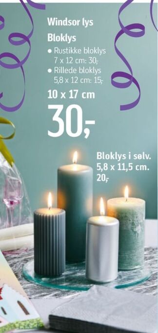 Føtex Windsor bloklys tilbud