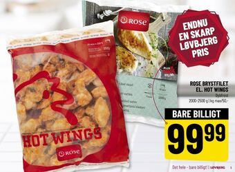Løvbjerg Rose hot wings tilbud