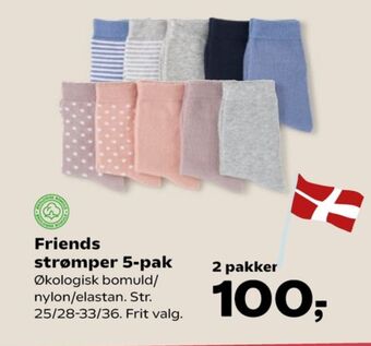 Kvickly Friends strømper tilbud