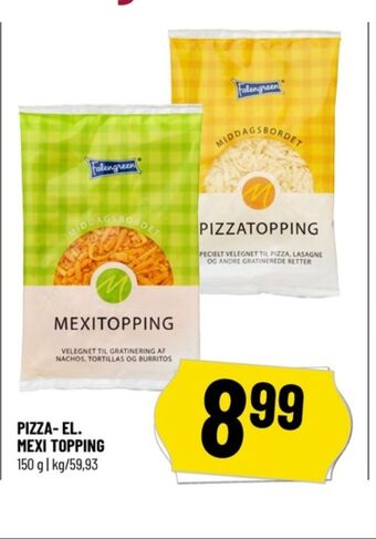 Falengreen revet ost mexitopping