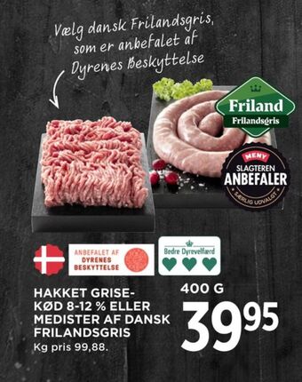 MENY Friland frilandsgris hakket grisekød tilbud