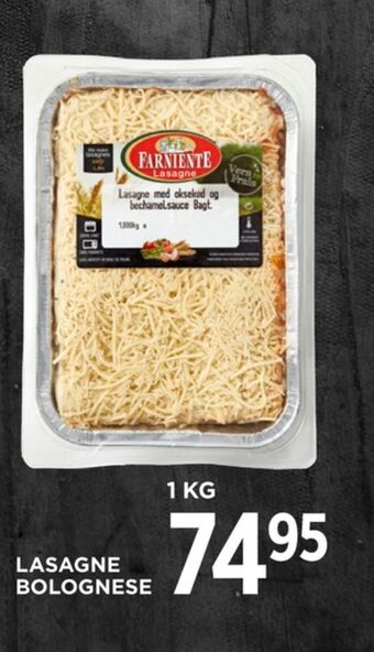 MENY Farniente lasagne tilbud