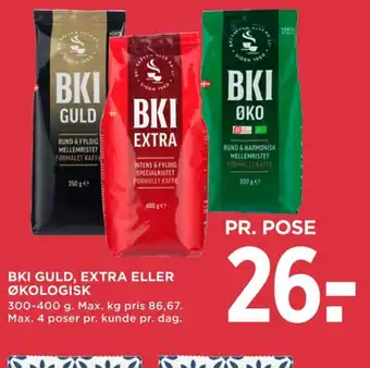 MENY Bki kaffe formalet tilbud