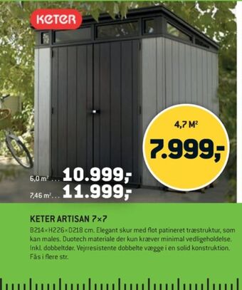 XL-BYG Keter redskabsrum tilbud