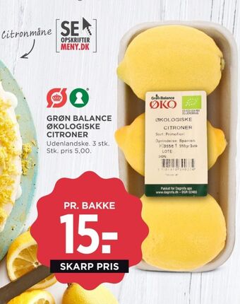 MENY Grøn balance citroner tilbud