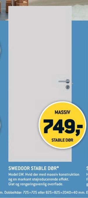 XL-BYG Swedoor dør tilbud