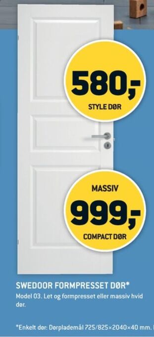 XL-BYG Swedoor dør tilbud