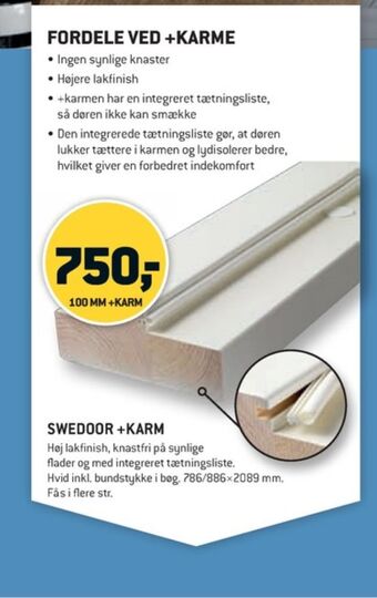 XL-BYG Swedoor karmsæt tilbud