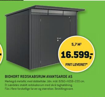 XL-BYG Biohort redskabsrum tilbud