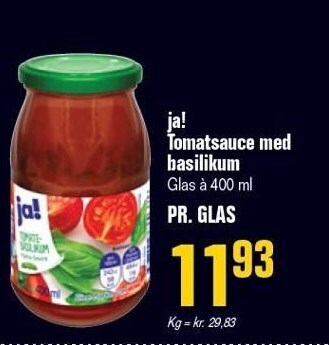 Otto Duborg Ja! tomatsauce med basilikum tilbud