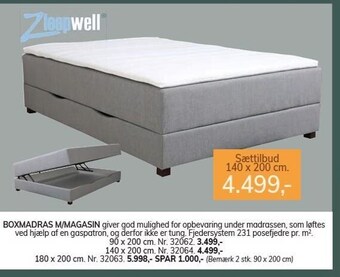 Daells Bolighus Boxmadras m/magasin tilbud