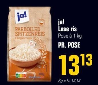 Otto Duborg Løse ja! Løse ris Pose à 1 kg tilbud