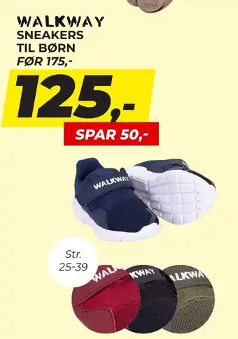 Dansk Outlet WALKWAY SNEAKERS TIL BØRN tilbud