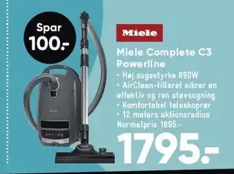 Bilka Miele complete c3 powerline støvsuger tilbud