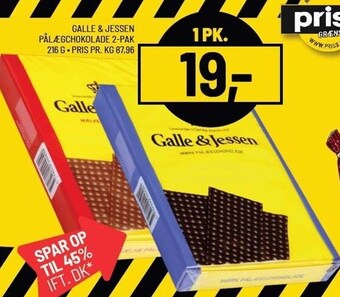 Galle & jessen pålægschokolade