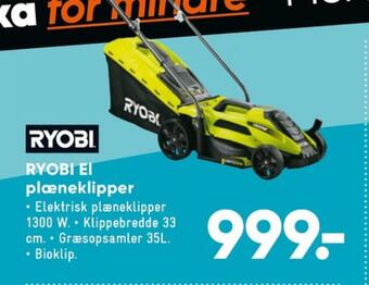 Bilka Ryobi plæneklipper tilbud