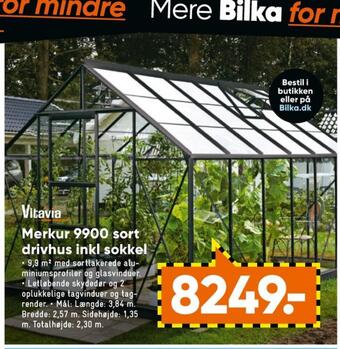 Bilka Vitavia drivhus tilbud
