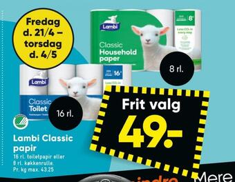 Bilka Classic toiletpapir tilbud