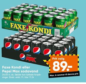 Bilka Pepsi max cola tilbud