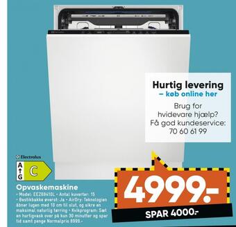 Bilka Electrolux opvaskemaskine tilbud