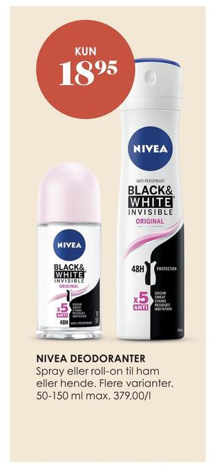 Matas Nivea deodoranter tilbud