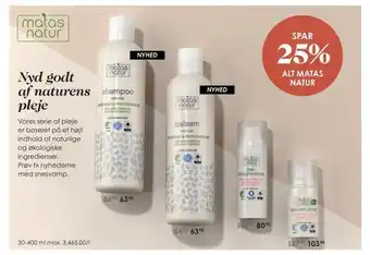 Matas Spar 25% alt matas natur tilbud