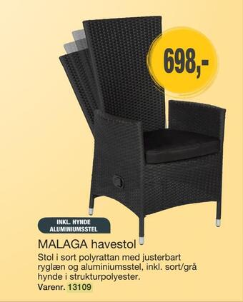 Harald Nyborg Malaga havestol tilbud