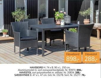 Daells Bolighus Havebord tilbud