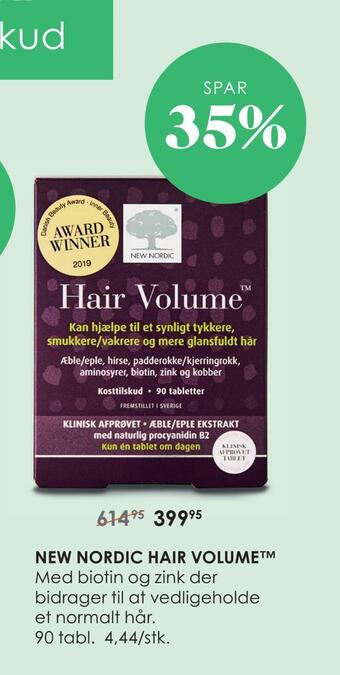 Matas New nordic hair volume™ tilbud