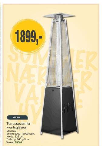 Harald Nyborg Terrassevarmer kvartsglasrør tilbud