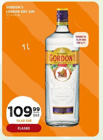 Scandinavian Park Gordon's london dry gin tilbud
