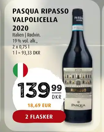 Scandinavian Park Pasqua ripasso valpolicella 2020 tilbud