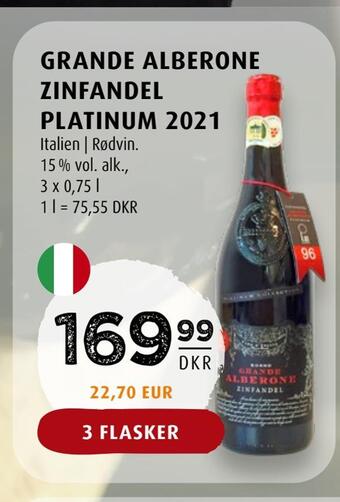 Scandinavian Park Grande alberone zinfandel platinum 2021 tilbud